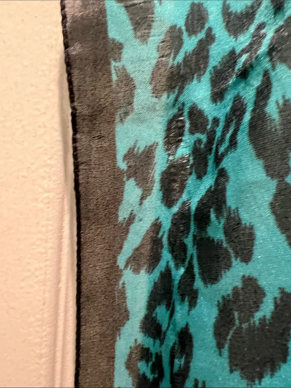 Elorian Originals Vintage Teal Leopard Print Sheer Scarf - Unbranded
